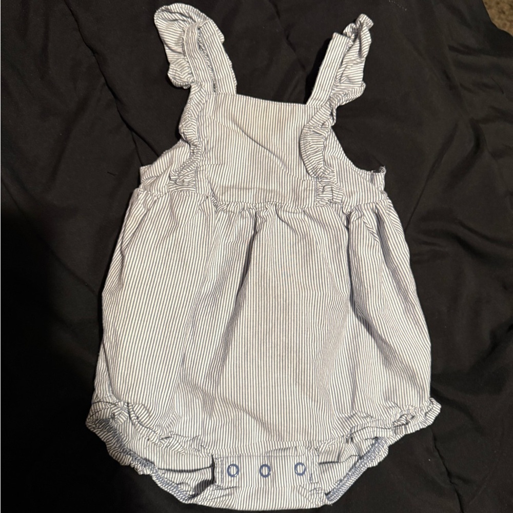 Carter's Blue and White Baby Romper